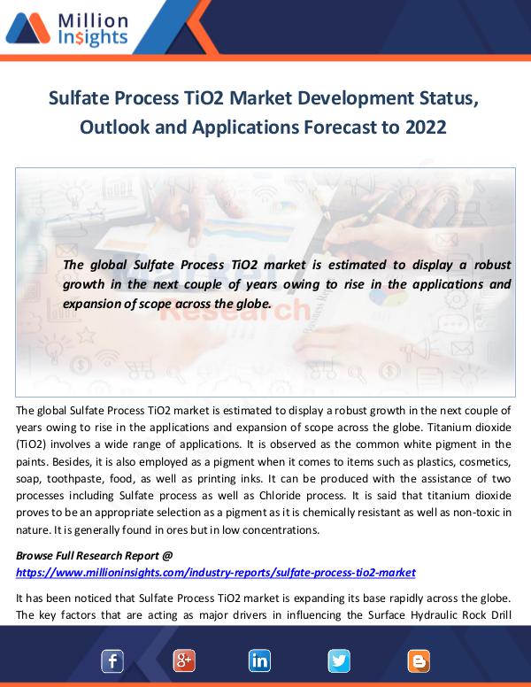Market World Sulfate Process TiO2 Market Size