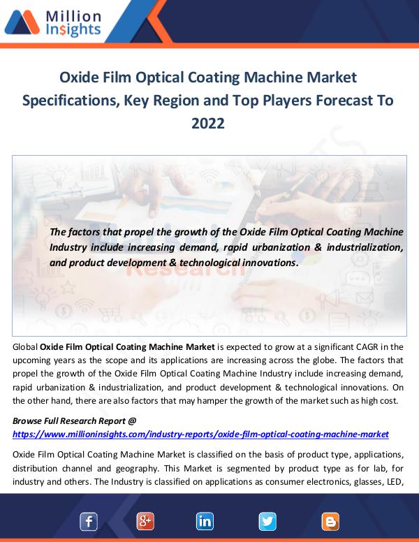 Market World Oxide Film Optical Coating Machine Market