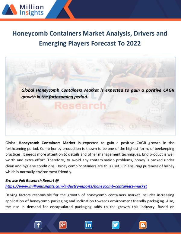 Market World Honeycomb Containers Market Analysis