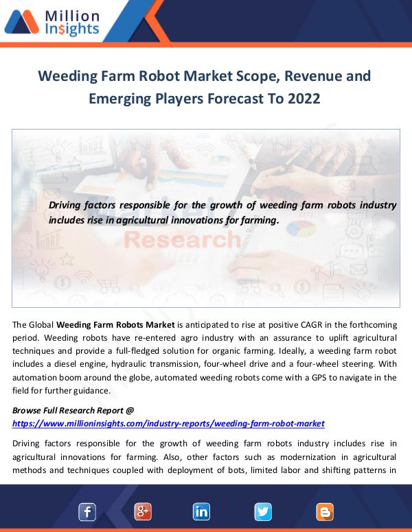 Weeding Farm Robot Market Scope