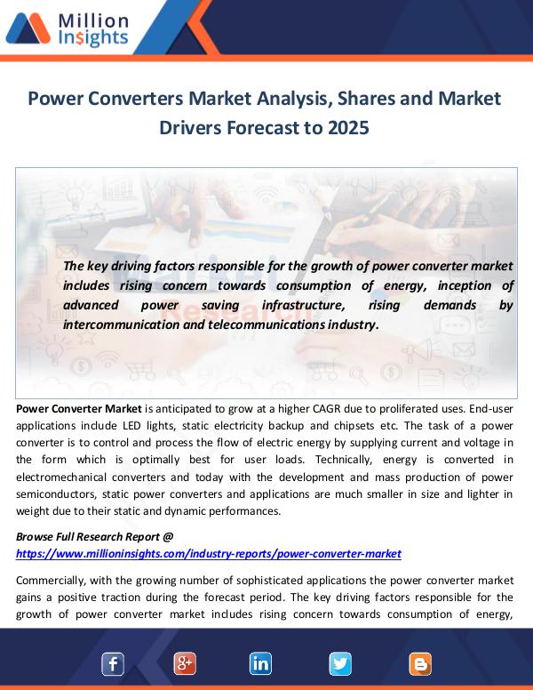 Power Converters Market Analysis, Shares and Marke