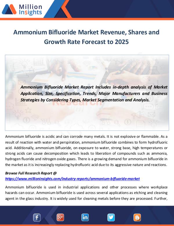 Ammonium Bifluoride Market