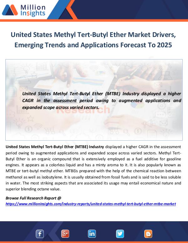 Market World United States Methyl Tert-Butyl Ether Market
