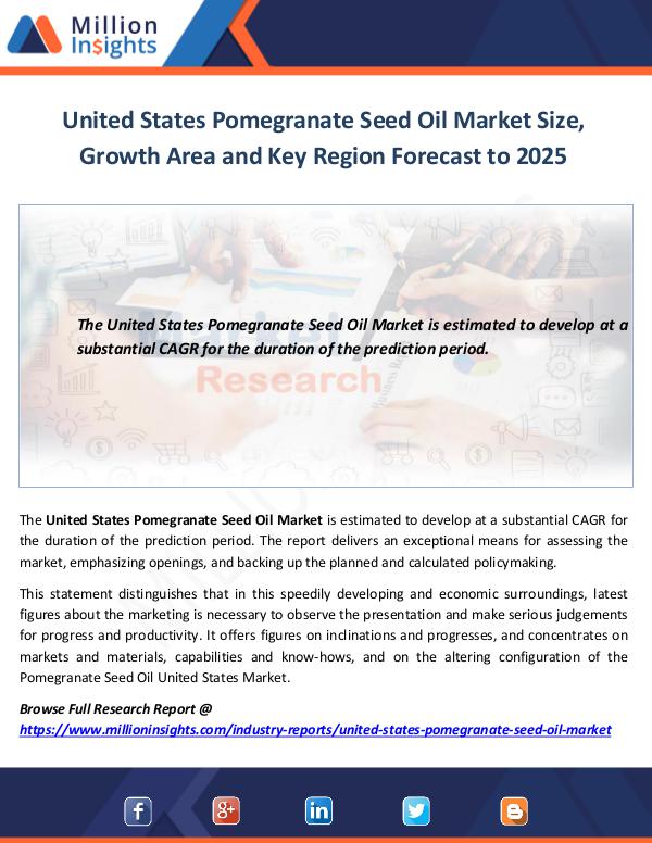 Market World United States Pomegranate Seed Oil Market