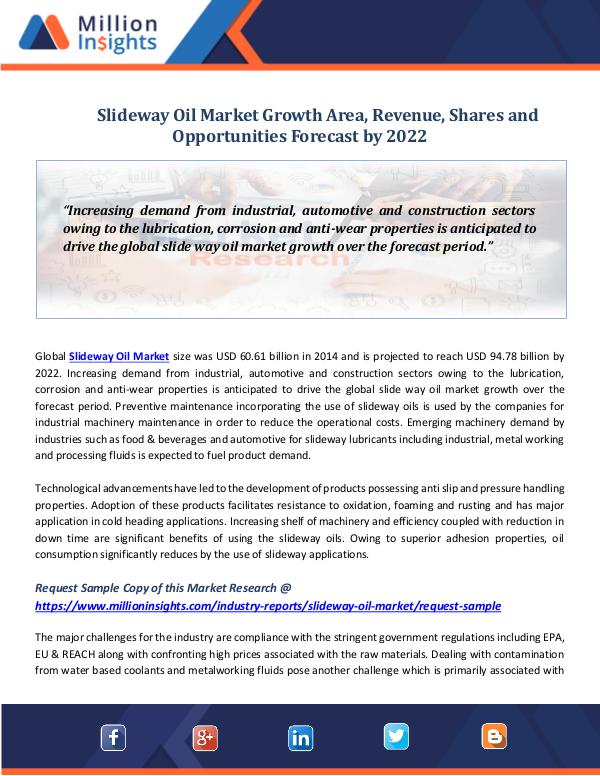 Market Research Insights Slideway Oil Market