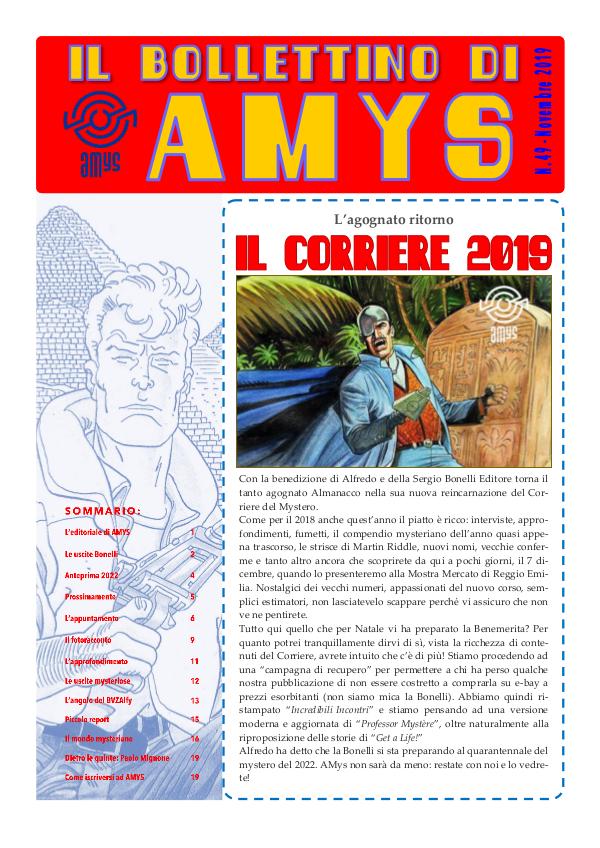 Tutti i Bollettini di AMys IL BOLLETTINO DI AMYS nr. 49-2019.low