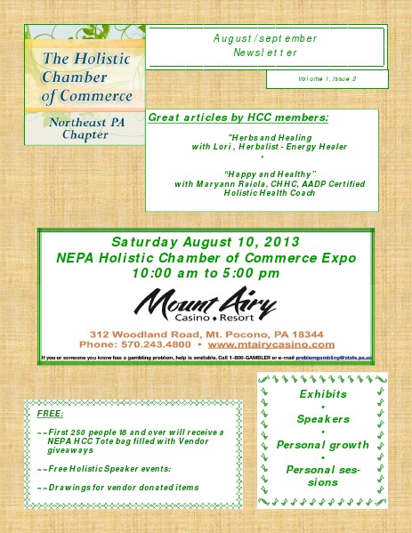 2013 NEPA HCC - Newsletters August/September 2013