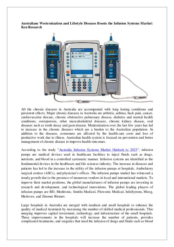 Infusion Pumps Suppliers in Australia