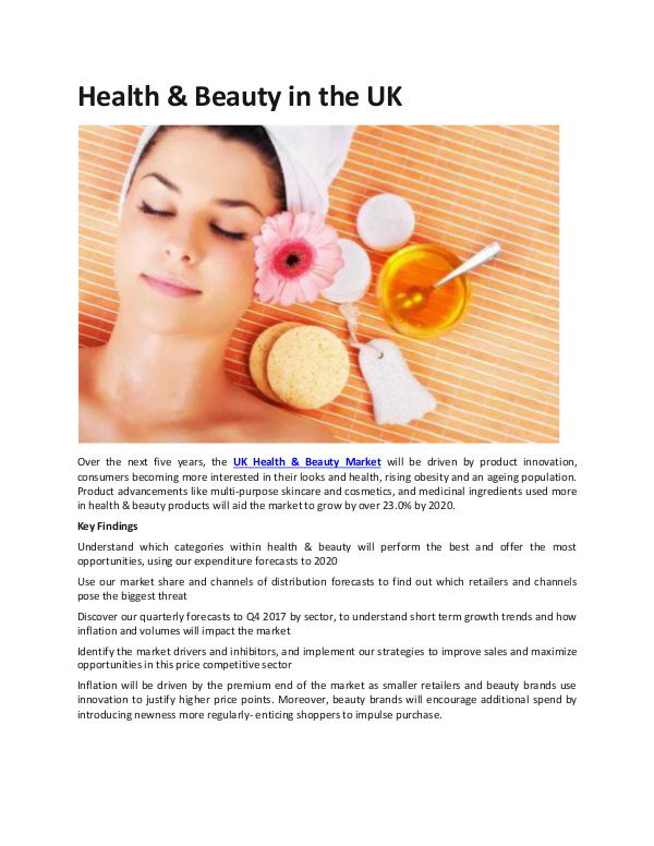 UK Health & Beauty Market Future Outlook
