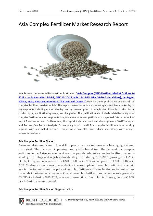 Ken Research - Asia Complex Fertilizer Market Research Report