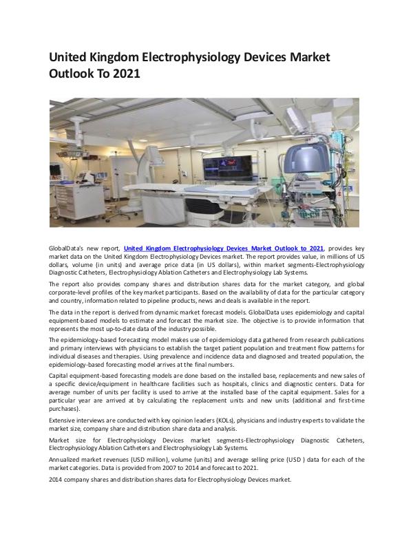 United Kingdom Electrophysiology Devices Market Re