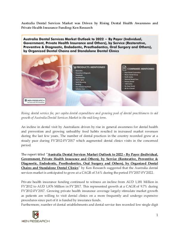 Ken Research - Australia Dental Services Market Outlook to 2022