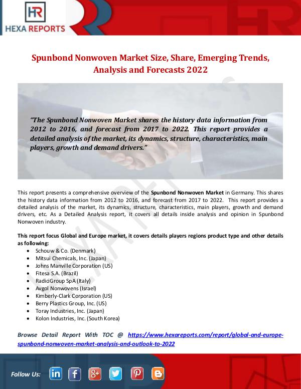 Spunbond Nonwoven Market Size, Share, Emerging Tre