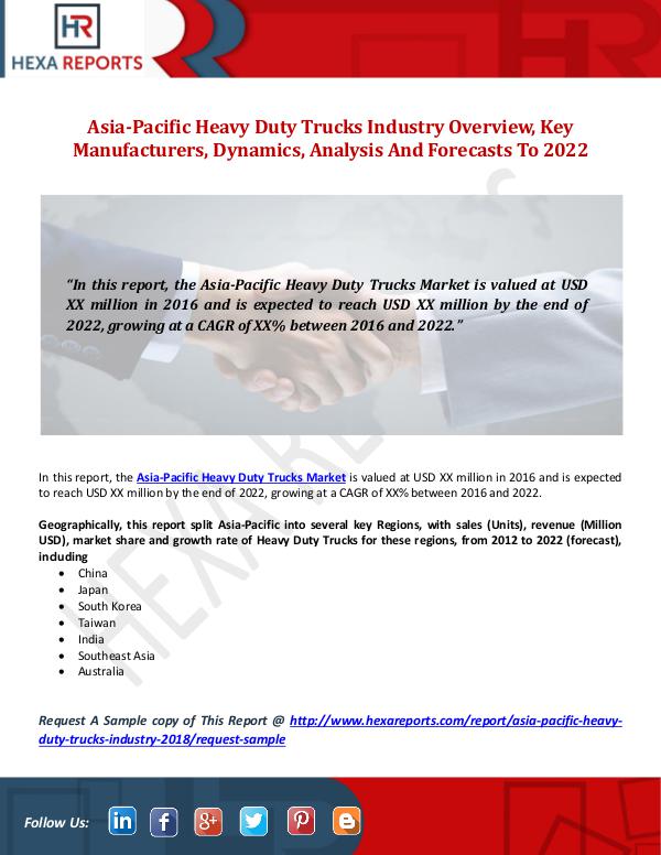 Asia-Pacific Heavy Duty Trucks Industry Overview,