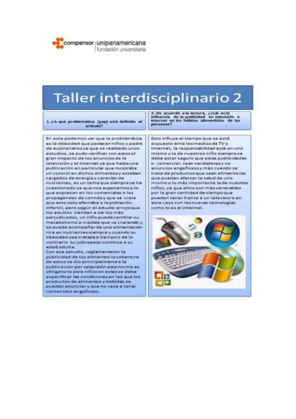 Taller interdisiplinario 2 comunicacion Taller interdiciplinario 2
