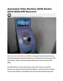 Automated Teller Machine (ATM) Market (2018-2025)-GMI Research