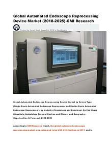 Global Automated Endoscope Reprocessing Device Market (2018-2025)