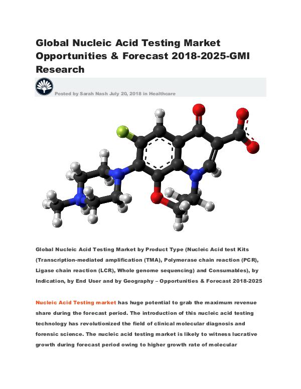 Global Nucleic Acid Testing Market Opportunities & Forecast 2018-2025 Global Nucleic Acid Testing Market Opportunities &