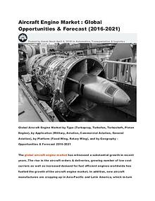 Aircraft Engine Market : Global Opportunities & Forecast (2016-2021)