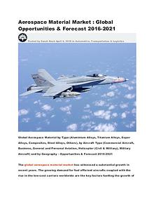 Aerospace Material Market : Global Opportunities & Forecast 2016-2021