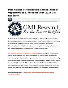 Global Data Center Virtualization Market (2016-2021) - GMI Research