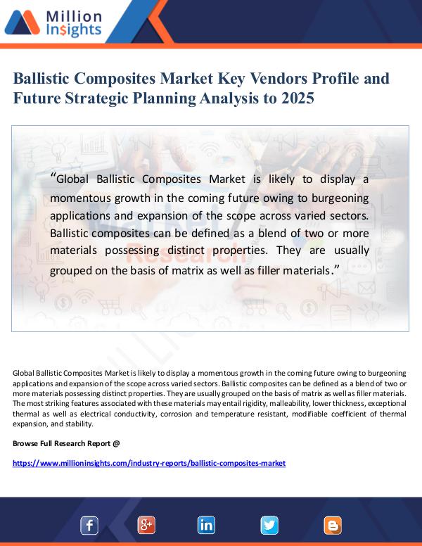 Ballistic Composites Market Key Vendors Profile an