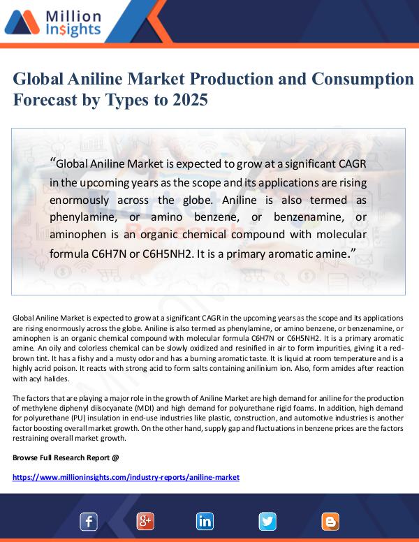 Market Giant Global Aniline Market Production and Consumption F