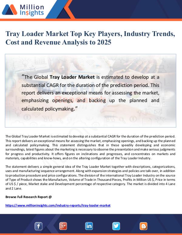 Tray Loader Market Top Key Players, Industry Trend