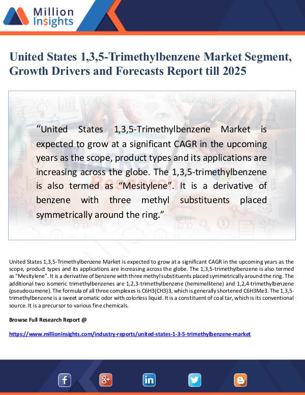 United States 1,3,5-Trimethylbenzene Market Segmen
