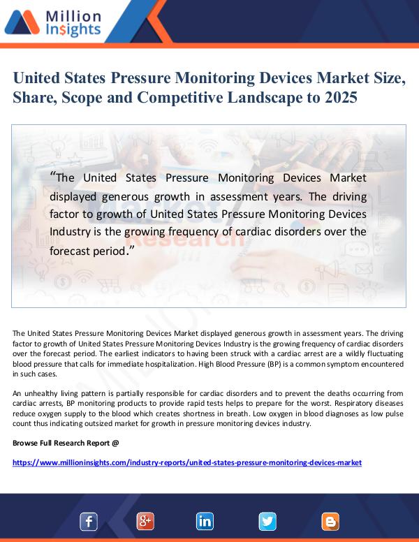 United States Pressure Monitoring Devices Market S