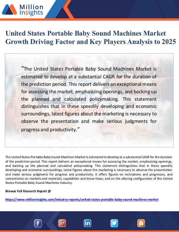 United States Portable Baby Sound Machines Market