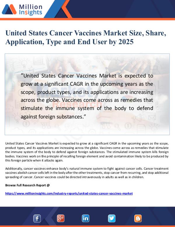 Market Giant United States Cancer Vaccines Market Size, Share,