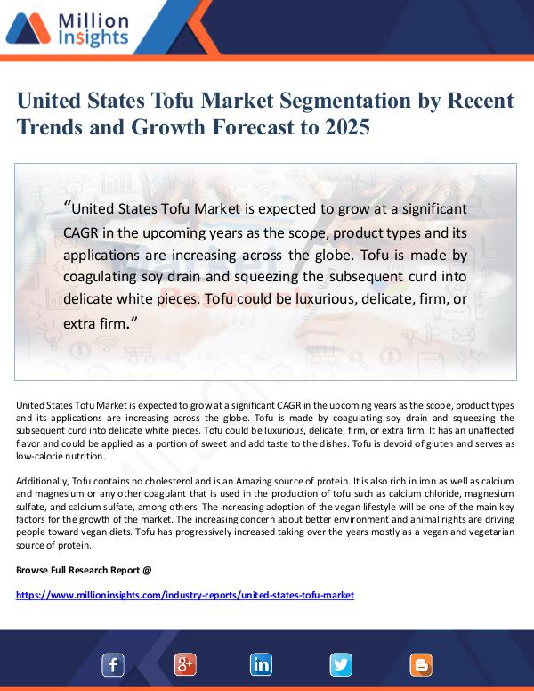 Market Giant United States Tofu Market Segmentation by Recent T