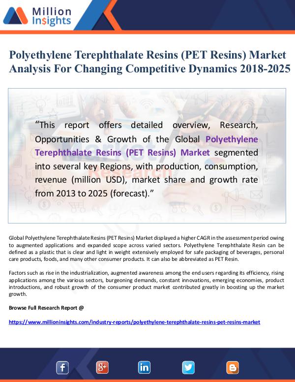 Market Giant Polyethylene Terephthalate Resins (PET Resins) Mar
