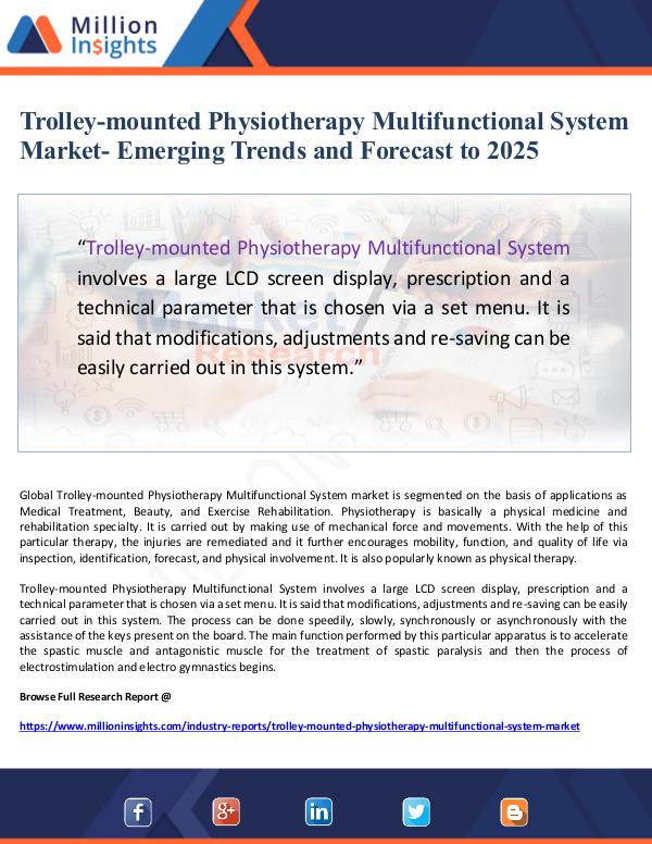 Trolley-mounted Physiotherapy Multifunctional Syst