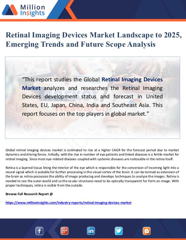 Retinal Imaging Devices Market Landscape to 2025,