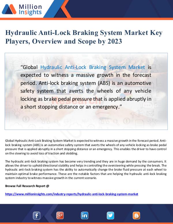 Market Giant Hydraulic Anti-Lock Braking System Market Key Play