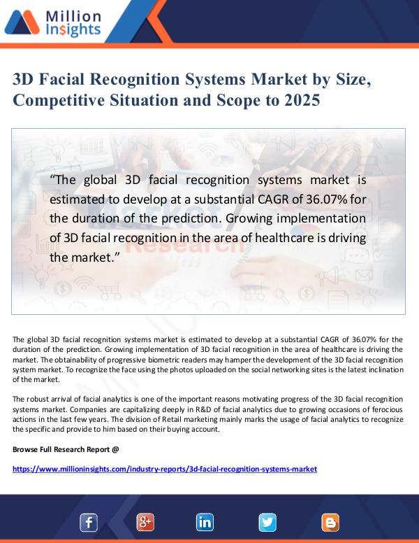 3D Facial Recognition Systems Market Scope and Com