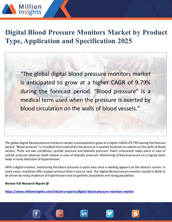 Global Research Digital Blood Pressure Monitors Market Application