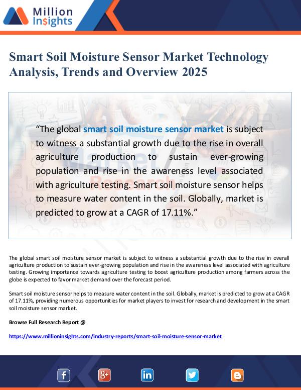 Smart Soil Moisture Sensor Market Technology Analy
