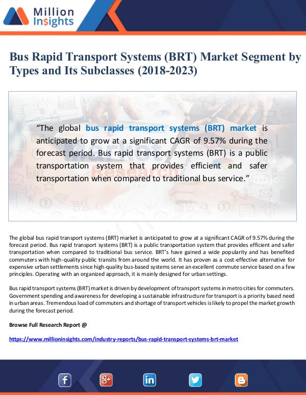 Bus Rapid Transport Systems (BRT) Market Segment b