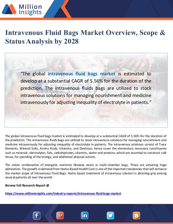 Market Giant Intravenous Fluid Bags Market Overview and Scope 2
