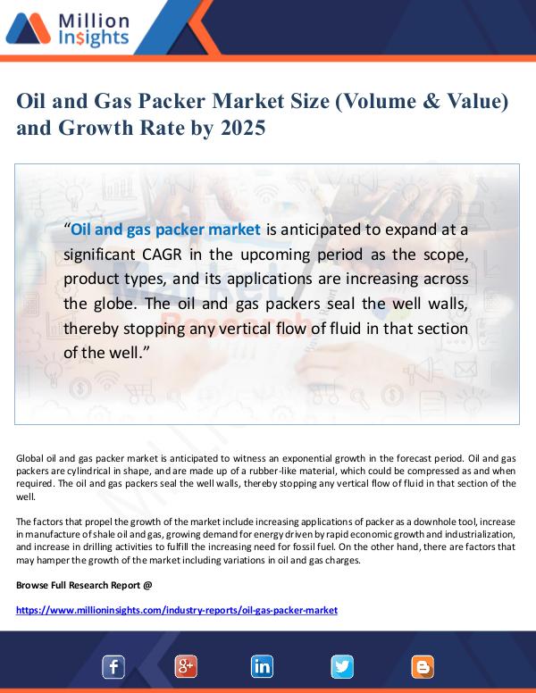 Global Research Oil and Gas Packer Market Size and Growth Rate by