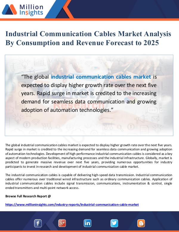 Industrial Communication Cables Market Analysis an