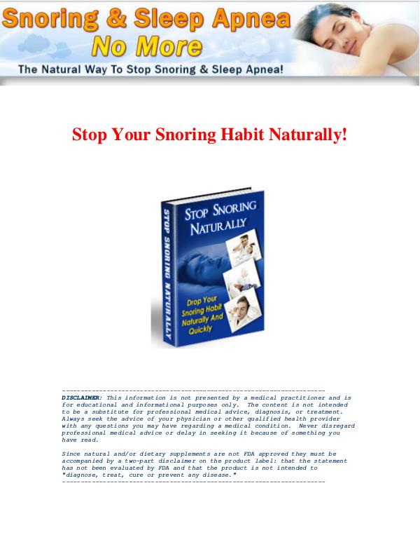 Snoring & Sleep Apnea No More PDF / Book Free Download Snoring & Sleep Apnea No More By David Ortega