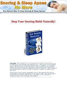 Snoring & Sleep Apnea No More PDF / Book Free Download