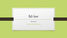lld-law presentation 2017