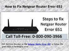 Steps to fix Netgear router Error Code 651 Call 0-800-090-3966