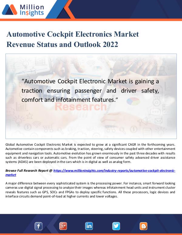 Market Updates Automotive Cockpit Electronics Market Analysis