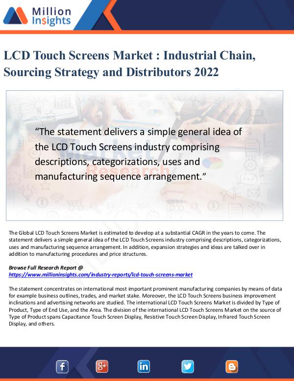 LCD Touch Screens Market Analysis by 2022